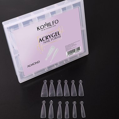 Формы верхние для наращивания ногтей Komilfo (накладные ногти) миндаль 120 шт (456063) - Фото №4