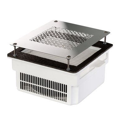 Built dust collector for manicure TERI Turbo white (silver mesh) - Фото №3