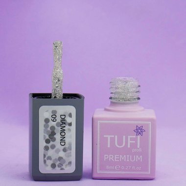 Gellack TUFI profi PREMIUM Diamond №09 Silber Kugel 8 ml (0103040) - Фото №3