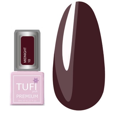 Гель-лак TUFI profi PREMIUM Midnight 10 цветок клевера 8мл (0102628) - Фото №1