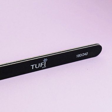Nagelfeile TUFI profi PREMIUM gerade schwarz 180/240 (0122190) - Фото №3