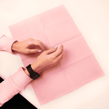 Disposable paper mats TUFI profi PREMIUM pink 40х32 сm 50 pcs (0104202) - Фото №2