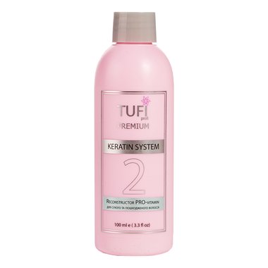 Keratin TUFI profi PREMIUM Reconstructor PRO-vitamin  for dry and damaged hair 100 ml (0123826) - Фото №1