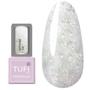 Top TUFI profi PREMIUM Dot Silver Top mit Silberpartikeln 8 ml - Фото №1