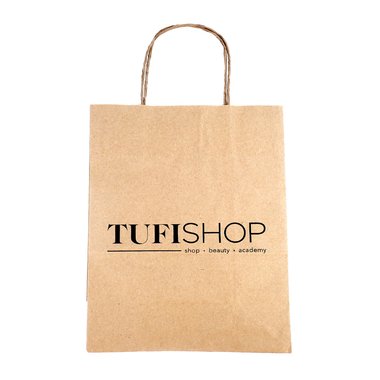 TUFI Profi-Tasche aus braunem Recycling-Kraftpapier mit Henkeln