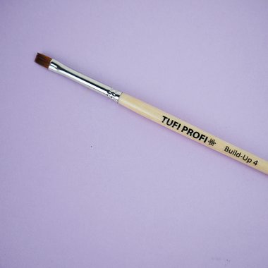 Кисть для геля TUFI profi PREMIUM Build-Up плоская №4 (120837) - Фото №2