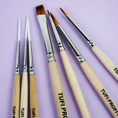 TUFI profi PREMIUM Art liner brush for nail design №2/0 (0120831) - Фото №5