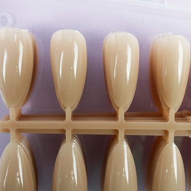 Soak-off gel tips TUFI profi  PREMIUM medium almond beige 240 pcs (195430) - Фото №4