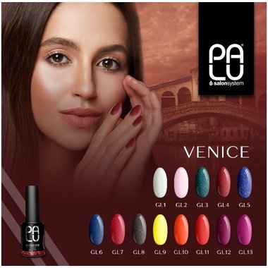 Гель-лак PALU Venice GL1 белый с шиммером 11 мл - Фото №2