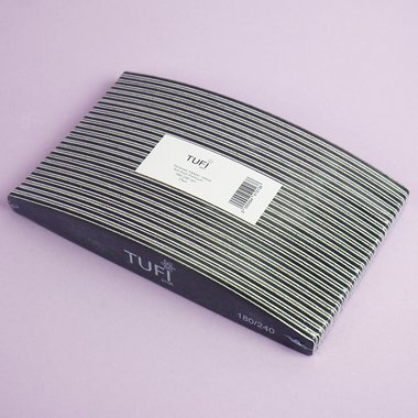 Пилочка TUFI profi PREMIUM черная 180/240 грит 17,8 см 25 шт (0122155) - Фото №3