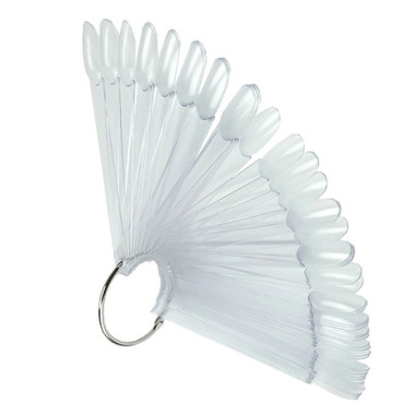 Палитра для лаков Aba Group прозрачная 50 шт миндаль