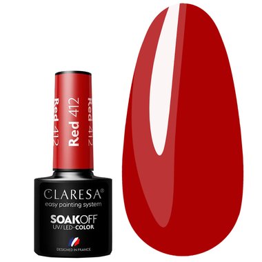 Gel polish Claresa RED 412 red 5 g - Фото №1