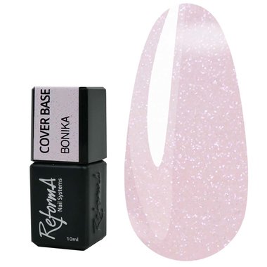 Color base REFORMA Cover Base Bonika pink with shimmer 10 ml (941197) - Фото №1