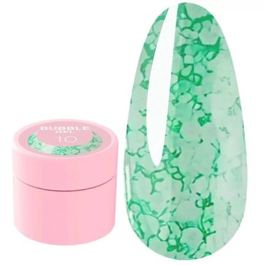 Gel LUNA Bubble Gel №10 green with glitter 5 ml (804-2248) - Фото №1