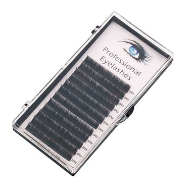 Шелковые ресницы Aba Group изгиб D, 12 мм черные в коробочке