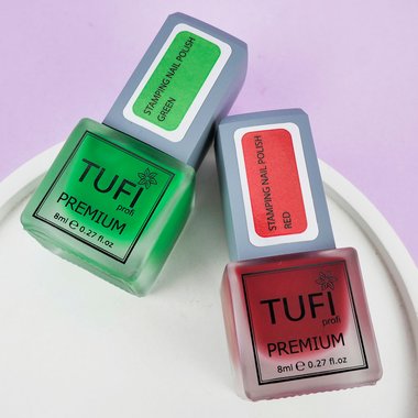 Stamping nail polish TUFI profi PREMIUM Stamping red 8 ml (0295881) - Фото №4