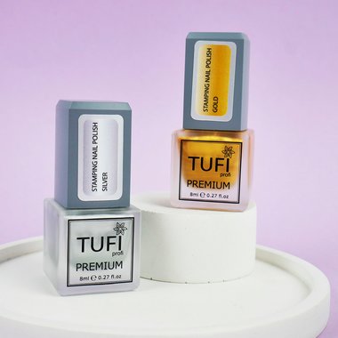 Stamping nail polish TUFI profi PREMIUM Stamping silver 8 ml (0295882) - Фото №3