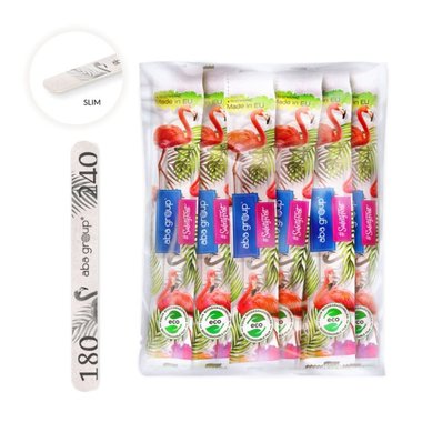 Aba Group SAFE PACKAGE Пилочка для ногтей PROSTY 180/240 SLIM - FLAMING, 25 шт - Фото №2