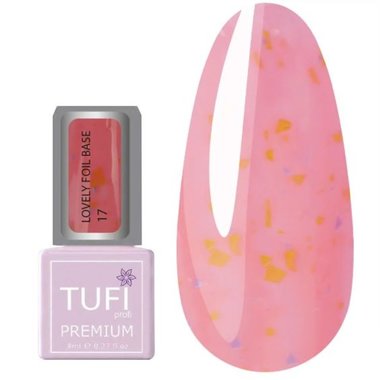 База TUFI profi PREMIUM Lovely Foil Base с фольгой 17 розовое облако 8 мл - Фото №1