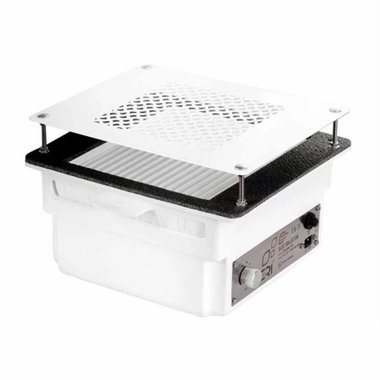 Built dust collector for manicure TERI Turbo white grille white - Фото №1