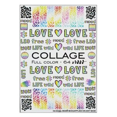 Slider design Crystaloff Collage full color 64 bright inscriptions