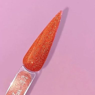 Acrylic gel LUNA Light №44 orange with glitter reflective 13 ml (249-2415-0483) - Фото №4