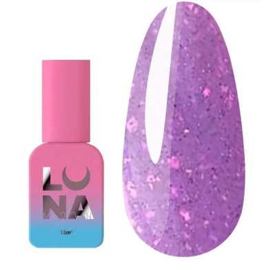 Акригель светоотражающий LUNA Light №40 лиловый с блестками 13 мл - Фото №1