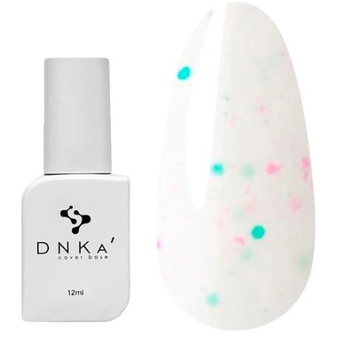 Base DNKa Cover №0056 Fairy milky with pink and blue flakes, 12 ml