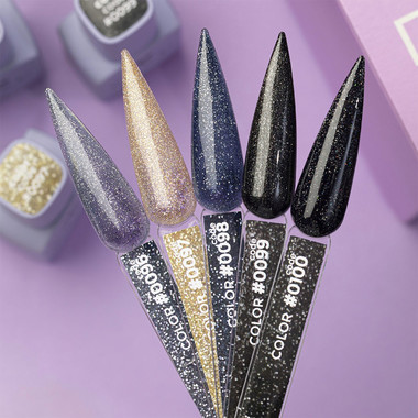 Gel polish DNKa 0099 dark gray with glitter 12 ml (GPDC0099) - Фото №2