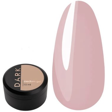 Гель для наращивания DARK Medium Gel №17 бежевый, 15 мл - Фото №1