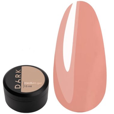 Гель для наращивания DARK Medium Gel №07 розовый 15 мл - Фото №1