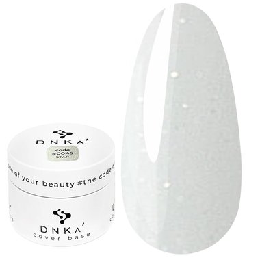 Base DNKa Cover  Base №0045 Stern milchig mit Glitzeropal 30 ml - Фото №1