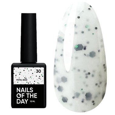 NAILSOFTHEDAY Potal Base Nr. 30 milchig mit mehrfarbigem - Фото №1