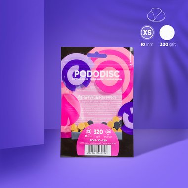 Сменные файлы на мягкой основе для педикюрного диска PODODISC STALEKS PRO XS 320 грит (50 шт) - Фото №3