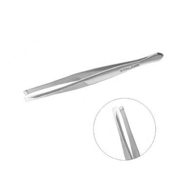 Augenbrauenpinzette Staleks CLASSIC 10 TYP 1 mit breiten, geraden Kanten