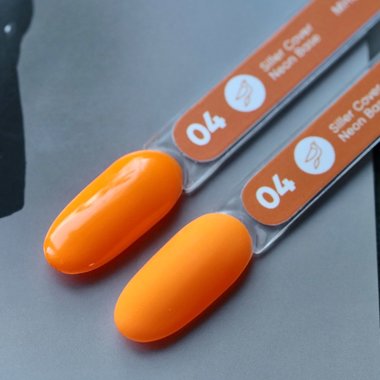 SILLER Neon Base №04 orange 8 ml - Фото №2