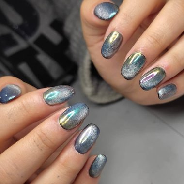 Manicure cat's eye (silver)