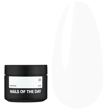 Gel NAILSOFTHEDAY Bottle gel 01 white, 30 ml - Фото №1
