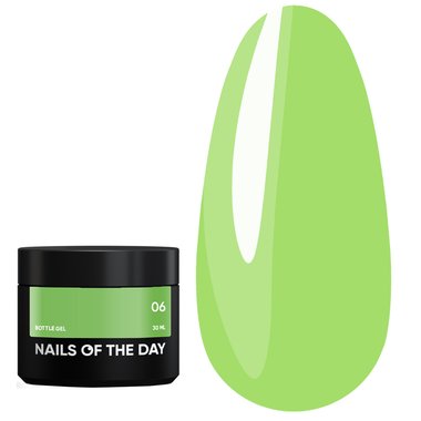 Gel NAILSOFTHEDAY Bottle gel 06 green, 30 ml - Фото №1