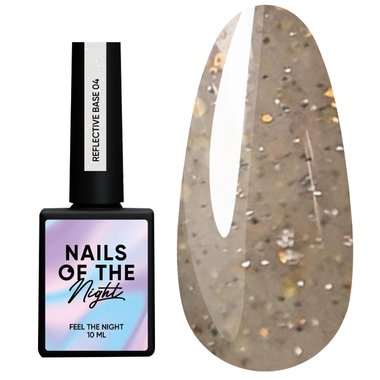 База NAILSOFTHENIGHT Reflective base 04 бежево-молочный, 10 ml - Фото №1