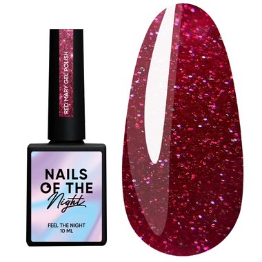 Gel polish NAILSOFTHENIGHT Red Mary, 10 ml - Фото №1