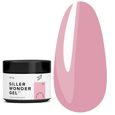 Гель для наращивания Siller UV/LED One Phase Wonder Gel № 3 розовый 30 мл (u0000008788) - Фото №1