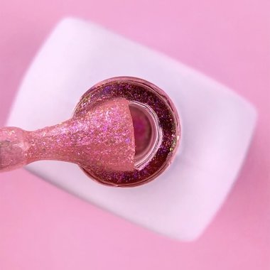 Gel polish LUNA №202 peach with shimmer, rubbed effect 13 ml (047-2751-0552) - Фото №2