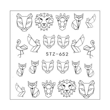 Nail stickers animals STZ-652 - Фото №1