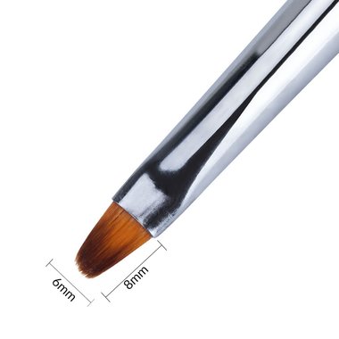Pinsel für Gel und Acryl MollyLac schwarz rund, Borstenlänge 8 mm - Фото №2