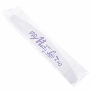 Пилочка для ногтей Safe Package MollyLac лодочка фиолетовая центральная 180/240 - Фото №2