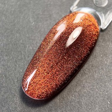 Гель-лак DARK Cat Eye 06 оранжевый 10 мл - Фото №2