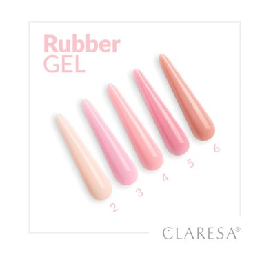 Гель для наращивания Claresa Rubber Gel 02 теплый светло-розовый 90 г - Фото №4