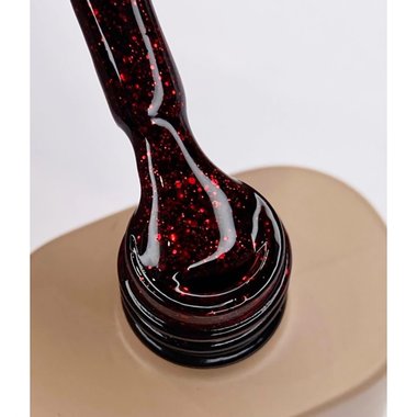 Gel polish DARK New collection 112 dark red with glitter 10 ml - Фото №2