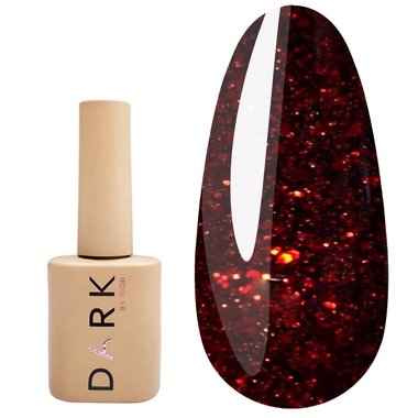 Gel polish DARK New collection 112 dark red with glitter 10 ml - Фото №1